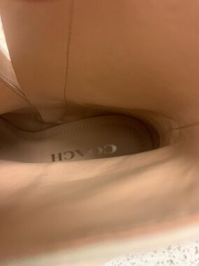 Coach Leather Bootie in Nude Blush